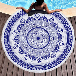 Shop2721027 Store (AliExpress) Summer Large Round Beach Towel DOG CAT and MY Side for Adults.