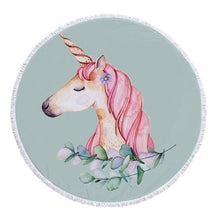 Load image into Gallery viewer, Shop2721027 Store (AliExpress) Summer Large Round Beach Towel DOG CAT and MY Side for Adults.