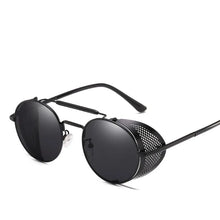 Load image into Gallery viewer, The KedStore 1-Black-Black MUSELIFE Retro Round Metal Sunglasses Steampunk Men Women Glasses Oculos De Sol Shades UV Protection