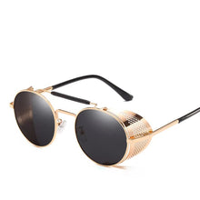 Load image into Gallery viewer, The KedStore 2-Golden-Black / As Picture MUSELIFE Retro Round Metal Sunglasses Steampunk Men Women Glasses Oculos De Sol Shades UV Protection