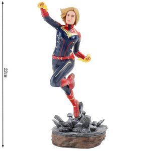 The KedStore 22cm opp bag Avengers Iron Man Spider Man Thanos Deadpool Danvers PVC Statue Action Figure Toys
