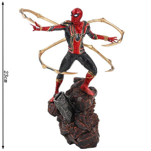 The KedStore 23cm opp bag Avengers Iron Man Spider Man Thanos Deadpool Danvers PVC Statue Action Figure Toys