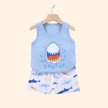 Load image into Gallery viewer, The KedStore 2PCS Children Clothing Vest Suit Children&#39;s Sets Summer Cotton T-Shirts Shorts Boys Girls Sleeveless Kids Clothes