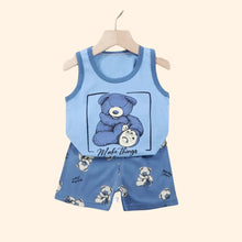 Load image into Gallery viewer, 2PCS Children Clothing Vest Suit Children&#39;s Sets Summer Cotton T-Shirts Shorts Boys Girls Sleeveless Kids Clothes