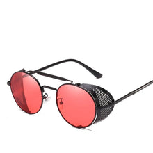 Load image into Gallery viewer, The KedStore 6-Black-Red MUSELIFE Retro Round Metal Sunglasses Steampunk Men Women Glasses Oculos De Sol Shades UV Protection