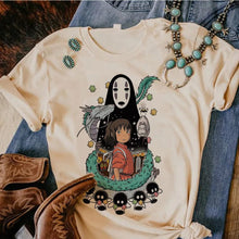 Load image into Gallery viewer, Studio Ghibli tshirt women Y2K Tee female harajuku clothing