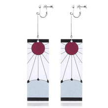 Load image into Gallery viewer, The KedStore A-3 Hot Anime Earrings for Demon Slayer Tanjiro Nezuko Cosplay Props Jewelry Accessores Double-sided Acrylic Charm Unisex