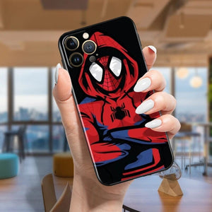 Avengers red spiderman Case For Apple iPhone TPU Black Phone Cover Coque