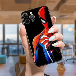 Avengers red spiderman Case For Apple iPhone TPU Black Phone Cover Coque