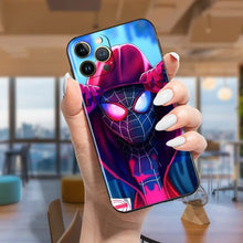 Load image into Gallery viewer, The KedStore A72Hblk11 / for iPhone XS Max Avengers red spiderman Case For Apple iPhone 14 13 12 11 Pro Max Mini XS Max X XR 7 8 Plus SE2020 TPU Black Phone Cover Coque