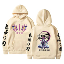 Load image into Gallery viewer, Anime Demon Slayer Hoodies Akaza Graphic Printed Pullover Fashion Cosplay Sudadera Harajuku Streetwear Y2K Sweatshirt Male Cloth