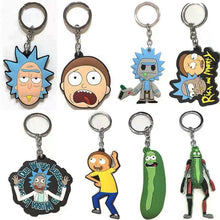 Load image into Gallery viewer, The KedStore Anime Rick And Morti Silicone Keychain Kawaii Figure Doll Key Chain Keyring Cartoon Key Charms Children Kids Birthday Toys Gift
