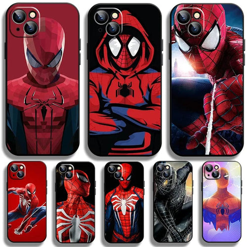 Avengers red spiderman Case For Apple iPhone TPU Black Phone Cover Coque