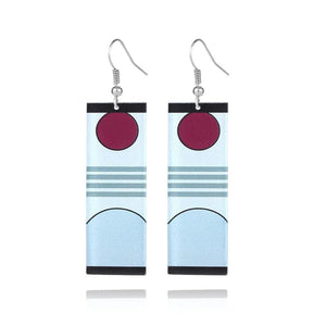 The KedStore B-2 Hot Anime Earrings for Demon Slayer Tanjiro Nezuko Cosplay Props Jewelry Accessores Double-sided Acrylic Charm Unisex