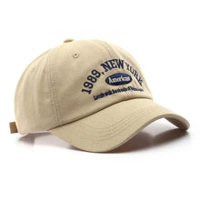 Load image into Gallery viewer, The KedStore B beige / Adjustable Retro Washed Cotton Baseball Cap Men Women Letter Embroidery Hip Hop Hat Unisex Spring Summer Adjustable Snapback Sports Caps