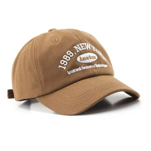 The KedStore B brown / Adjustable Retro Washed Cotton Baseball Cap Men Women Letter Embroidery Hip Hop Hat Unisex Spring Summer Adjustable Snapback Sports Caps
