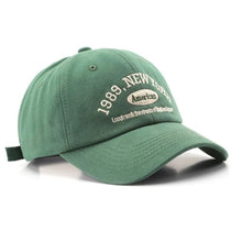 Load image into Gallery viewer, The KedStore B green / Adjustable Retro Washed Cotton Baseball Cap Men Women Letter Embroidery Hip Hop Hat Unisex Spring Summer Adjustable Snapback Sports Caps