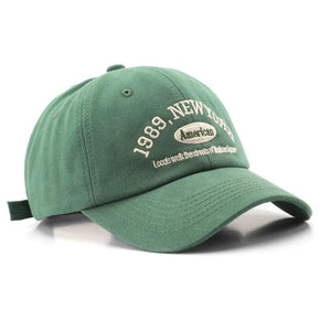 The KedStore B green / Adjustable Retro Washed Cotton Baseball Cap Men Women Letter Embroidery Hip Hop Hat Unisex Spring Summer Adjustable Snapback Sports Caps