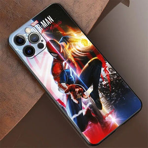 SpiderMan Parallel Universe Silicone Case For Apple iPhone 13 12 11 Pro Max 7 8 12Mini XS XR X 5 5S SE 6 6S Plus Phone Cover