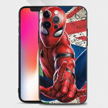 Load image into Gallery viewer, Phone Case For iPhone 15 11 14 13 12 11 Pro Max Mini XS Max XR X 7 8 Black Cover Shell Fundas Marvel Avengers Hero Spiderman