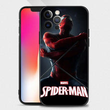 Load image into Gallery viewer, Phone Case For iPhone 15 11 14 13 12 11 Pro Max Mini XS Max XR X 7 8 Black Cover Shell Fundas Marvel Avengers Hero Spiderman