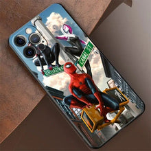 Load image into Gallery viewer, SpiderMan Parallel Universe Silicone Case For Apple iPhone 13 12 11 Pro Max 7 8 12Mini XS XR X 5 5S SE 6 6S Plus Phone Cover