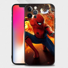 Load image into Gallery viewer, Phone Case For iPhone 15 11 14 13 12 11 Pro Max Mini XS Max XR X 7 8 Black Cover Shell Fundas Marvel Avengers Hero Spiderman