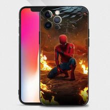 Load image into Gallery viewer, Phone Case For iPhone 15 11 14 13 12 11 Pro Max Mini XS Max XR X 7 8 Black Cover Shell Fundas Marvel Avengers Hero Spiderman