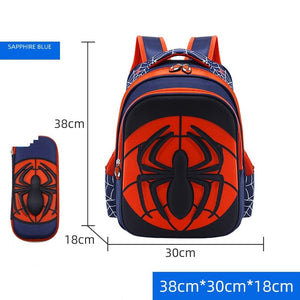 The KedStore B2  38cm Spiderman School Bag Captain America Children Anime Figure Backpack Primary Kids