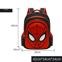 Load image into Gallery viewer, The KedStore Black 42cm Spiderman School Bag Captain America Children Anime Figure Backpack Primary Kids