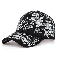 Load image into Gallery viewer, Graffiti printing baseball cap Adjustable cotton hip hop street hats Spring summer outdoor leisure hat