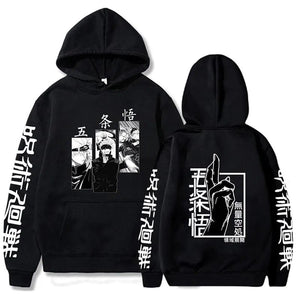 Jujutsu Kaisen Anime Hoodie Gojo Satoru Print Hooded Pullover Harajuk Men’s Streetwear Fashion Casual Spring and Autumn Clothes