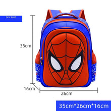 Load image into Gallery viewer, The KedStore blue 35cm Spiderman School Bag Captain America Children Anime Figure Backpack Primary Kids