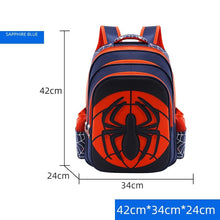 Load image into Gallery viewer, The KedStore blue black 42CM A1 Spiderman School Bag Captain America Children Anime Figure Backpack Primary Kids