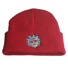 Load image into Gallery viewer, The KedStore Burgundy Hat Rick &amp; Morty Embroidery Beanie Knitted Hat