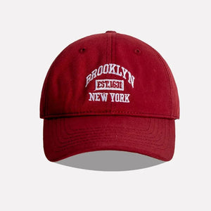 The KedStore C red / Adjustable Retro Washed Cotton Baseball Cap Men Women Letter Embroidery Hip Hop Hat Unisex Spring Summer Adjustable Snapback Sports Caps