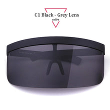 Load image into Gallery viewer, The KedStore C1 Grey Lens / SHOW AS PICTURES Oversize Shield Visor Sunglasses - ALOZ MICC