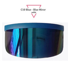 Load image into Gallery viewer, The KedStore C10 Blue Miror / SHOW AS PICTURES Oversize Shield Visor Sunglasses - ALOZ MICC