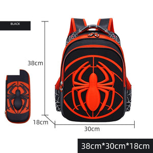The KedStore C2  38cm Spiderman School Bag Captain America Children Anime Figure Backpack Primary Kids