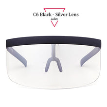 Load image into Gallery viewer, The KedStore C6 Silver Lens / SHOW AS PICTURES Oversize Shield Visor Sunglasses - ALOZ MICC