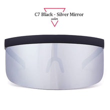 Load image into Gallery viewer, The KedStore C7 Silver Mirror / SHOW AS PICTURES Oversize Shield Visor Sunglasses - ALOZ MICC