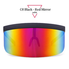 Load image into Gallery viewer, The KedStore C8 Red Mirror / SHOW AS PICTURES Oversize Shield Visor Sunglasses - ALOZ MICC