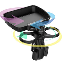 Load image into Gallery viewer, Car Cup Holder Tray With Swivel Base 360 Degree Adjustable Car Cup Holder