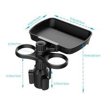 Load image into Gallery viewer, The KedStore Car Cup Holder Tray With Swivel Base 360 Degree Adjustable Car Cup Holder