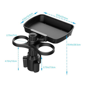 Car Cup Holder Tray With Swivel Base 360 Degree Adjustable Car Cup Holder