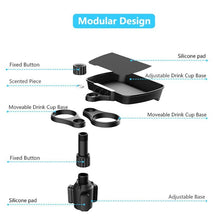 Load image into Gallery viewer, The KedStore Car Cup Holder Tray With Swivel Base 360 Degree Adjustable Car Cup Holder