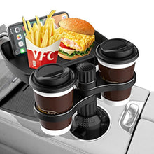 Load image into Gallery viewer, Car Cup Holder Tray With Swivel Base 360 Degree Adjustable Car Cup Holder