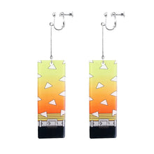 Load image into Gallery viewer, The KedStore D-3 Hot Anime Earrings for Demon Slayer Tanjiro Nezuko Cosplay Props Jewelry Accessores Double-sided Acrylic Charm Unisex