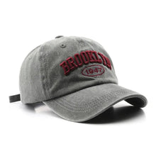 Load image into Gallery viewer, The KedStore D gray / Adjustable Retro Washed Cotton Baseball Cap Men Women Letter Embroidery Hip Hop Hat Unisex Spring Summer Adjustable Snapback Sports Caps