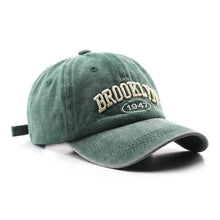 Load image into Gallery viewer, The KedStore D green / Adjustable Retro Washed Cotton Baseball Cap Men Women Letter Embroidery Hip Hop Hat Unisex Spring Summer Adjustable Snapback Sports Caps